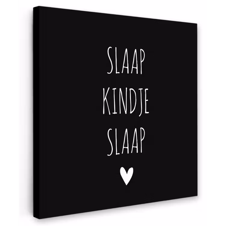 Quotes - Slaap kindje slaap - Spreuken Tuinposter op houten frame 2 cm dik middel -3d
