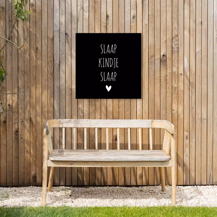 Quotes - Slaap kindje slaap - Spreuken Tuinposter op houten frame 2 cm dik middel -sfeer4