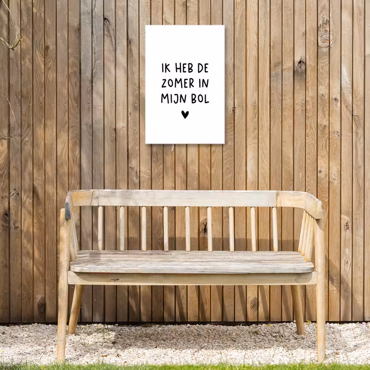Quotes - Spreuken - André Hazes - Ik heb de zomer in mijn bol Tuinposter op houten frame 2 cm dik klein -sfeer4