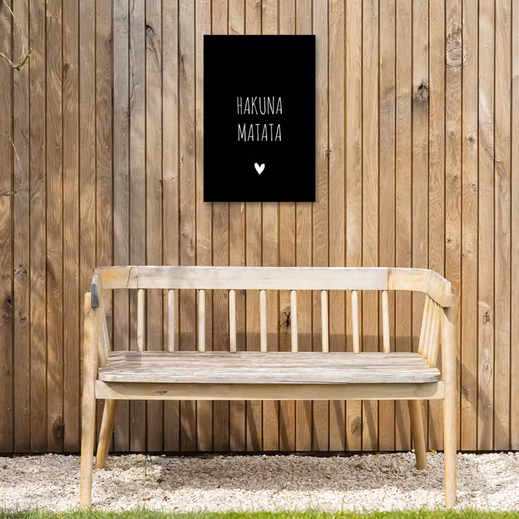 Quotes - Spreuken - Hakuna matata Tuinposter op houten frame 2 cm dik klein -sfeer4