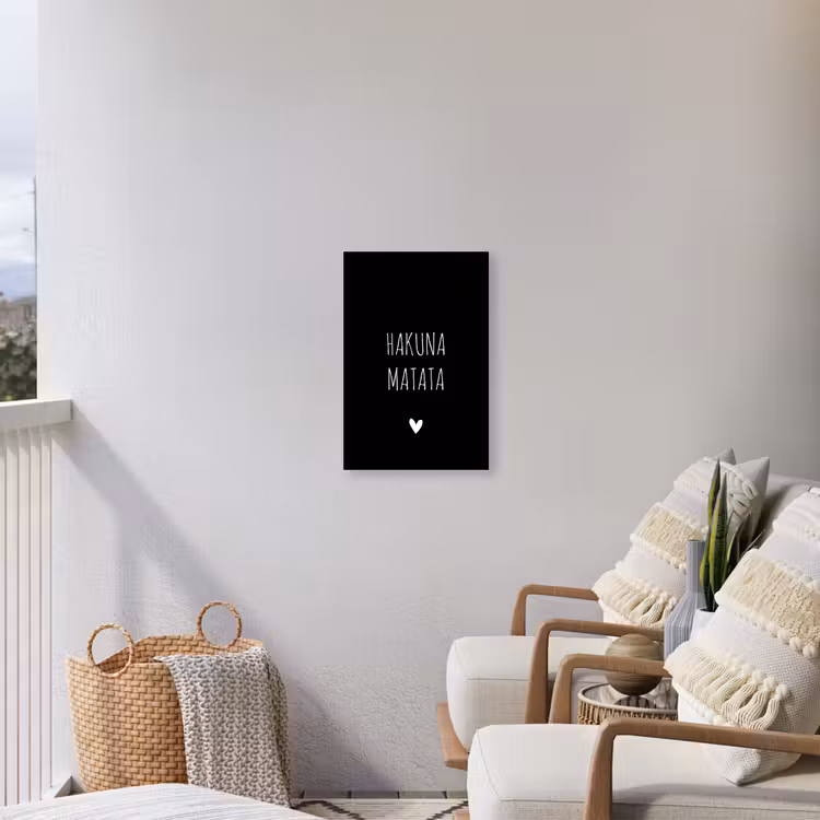 Quotes - Spreuken - Hakuna matata Tuinposter op houten frame 2 cm dik klein -sfeer1
