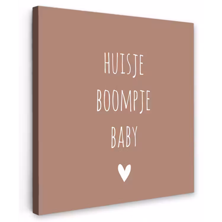 Quotes - Spreuken - Huisje boompje beestje Tuinposter op houten frame 2 cm dik middel -3d