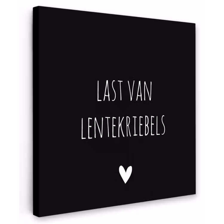 Quotes - Spreuken - Lentekriebels Tuinposter op houten frame 2 cm dik middel -3d