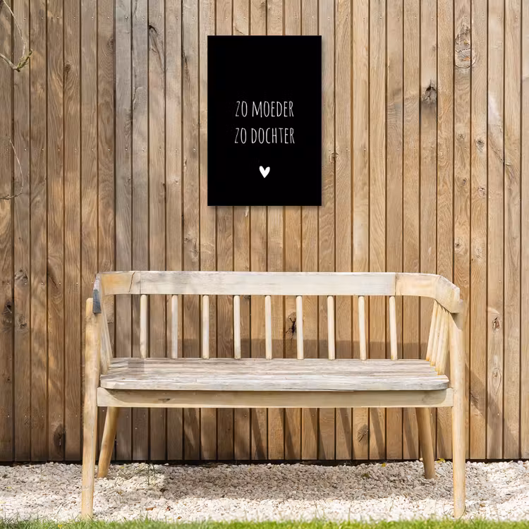 Quotes - Zo moeder zo dochter - Spreuken - Mama - Dochter Tuinposter op houten frame 2 cm dik klein -sfeer4