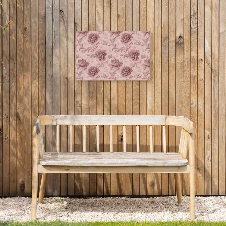 Reliëf - Pioenrozen - Roze Tuinposter op houten frame 2 cm dik klein 845 -sfeer4