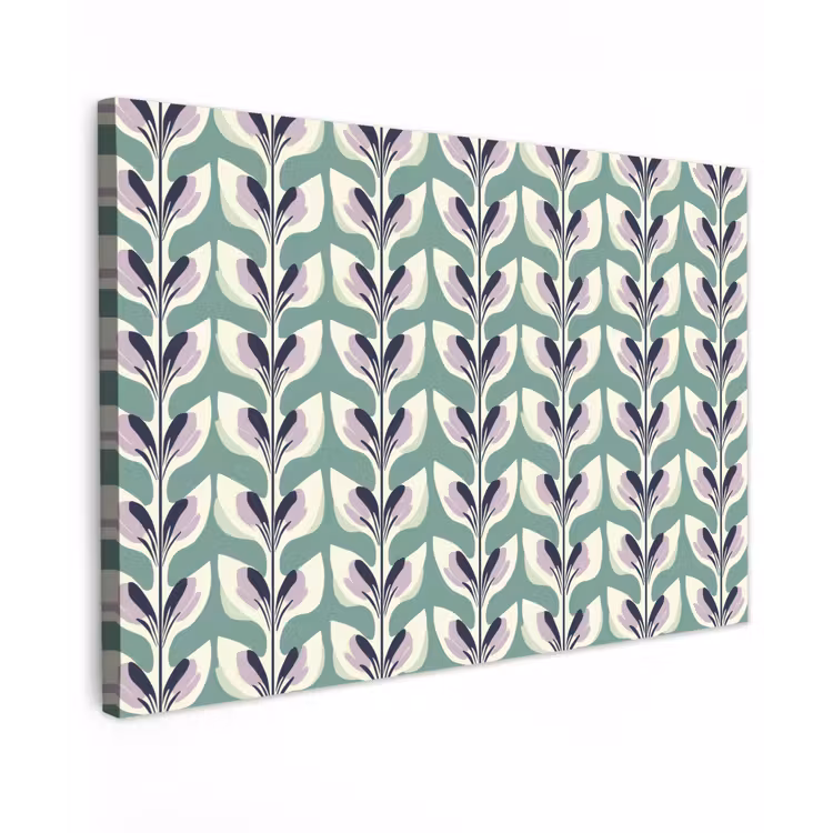 Retro - Modern - Groen Tuinposter op houten frame 2 cm dik klein 845 -3d