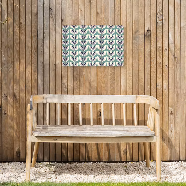 Retro - Modern - Groen Tuinposter op houten frame 2 cm dik klein 845 -sfeer4