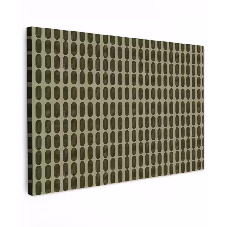 Ritmisch - Effect - Groen Tuinposter op houten frame 2 cm dik klein 845 -3d