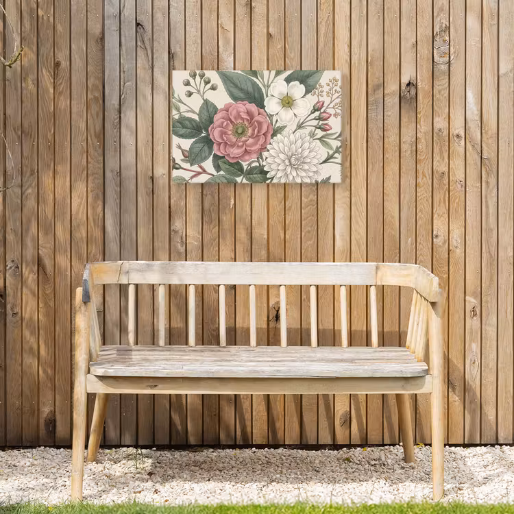 Romantisch - Design - Kleurrijk Tuinposter op houten frame 2 cm dik klein -sfeer4