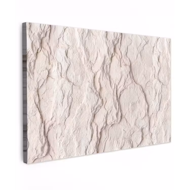 Rots - Structuur - Natuur - Beige - Abstract Tuinposter op houten frame 2 cm dik klein -3d