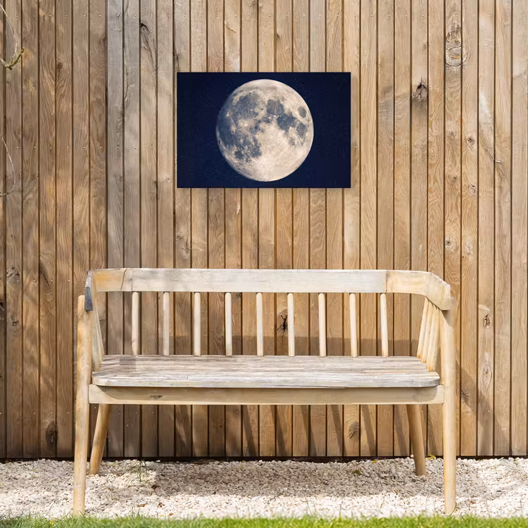 Ruimte - Maan - Kosmos Tuinposter op houten frame 2 cm dik klein -sfeer4
