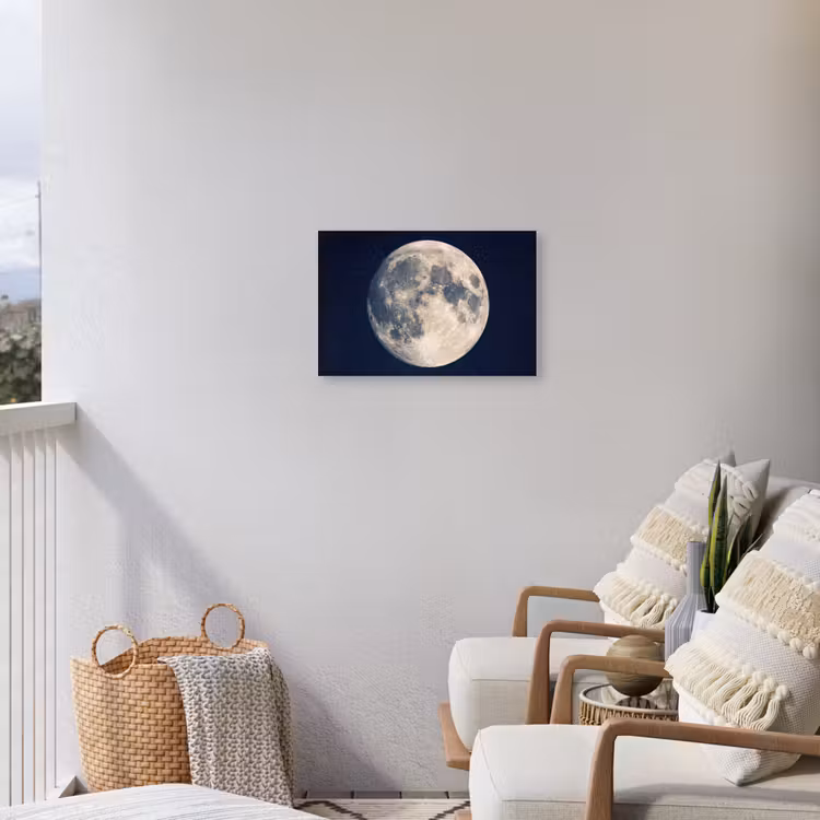 Ruimte - Maan - Kosmos Tuinposter op houten frame 2 cm dik klein -sfeer1