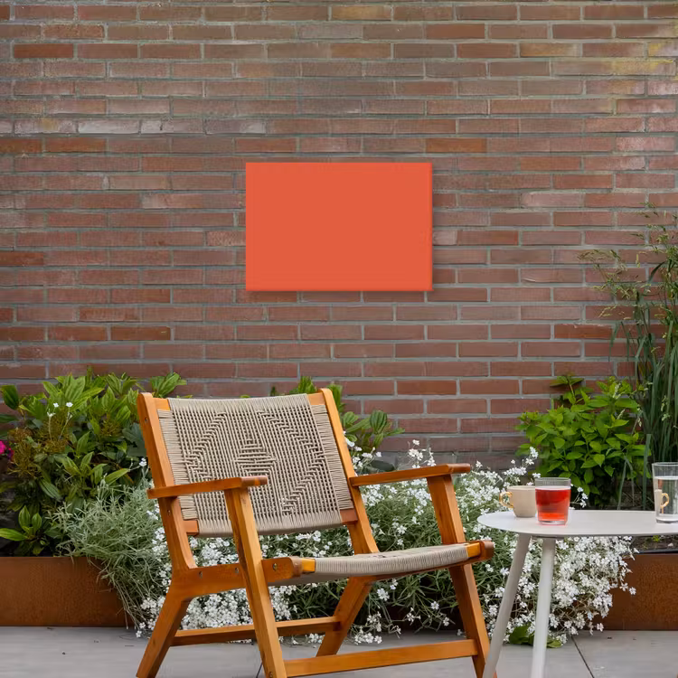 Rustic - Clay - Oranje Tuinposter op houten frame 2 cm dik klein 845 -sfeer3