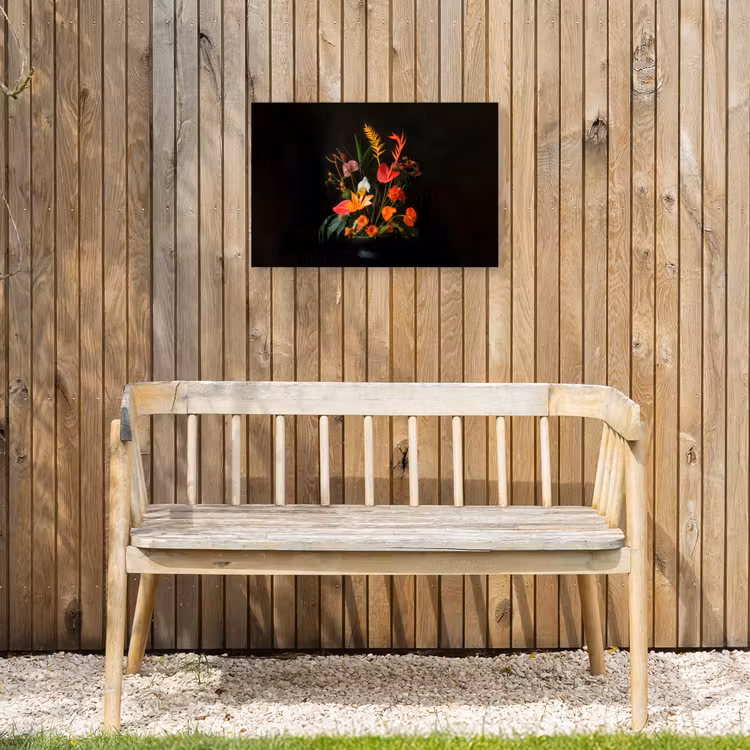 Schaal - Boeket - Bloemen Tuinposter op houten frame 2 cm dik klein -sfeer4
