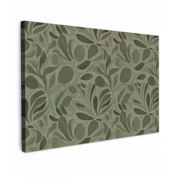 Sereen - Bladeren - Groen Tuinposter op houten frame 2 cm dik klein 845 -3d