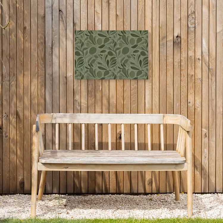 Sereen - Bladeren - Groen Tuinposter op houten frame 2 cm dik klein 845 -sfeer4