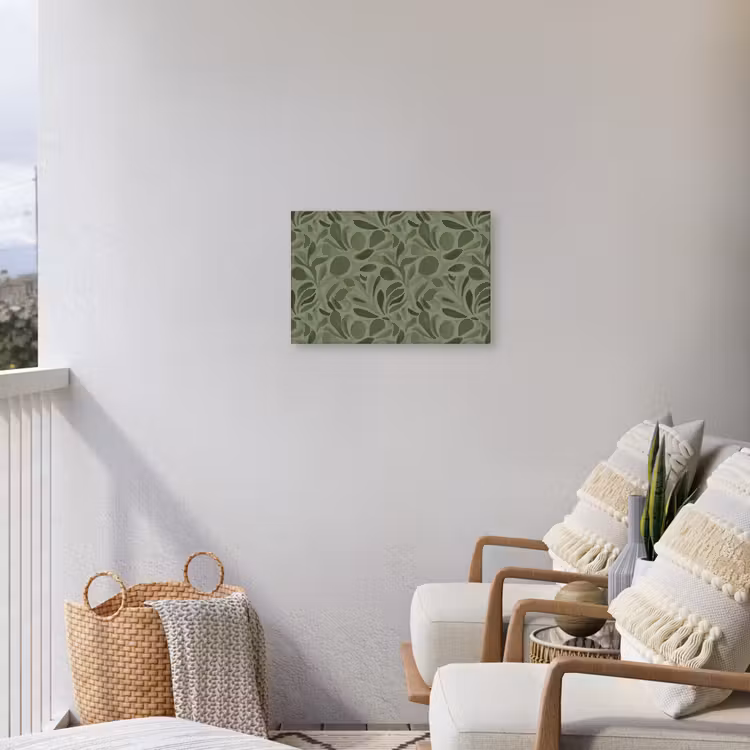 Sereen - Bladeren - Groen Tuinposter op houten frame 2 cm dik klein 845 -sfeer1