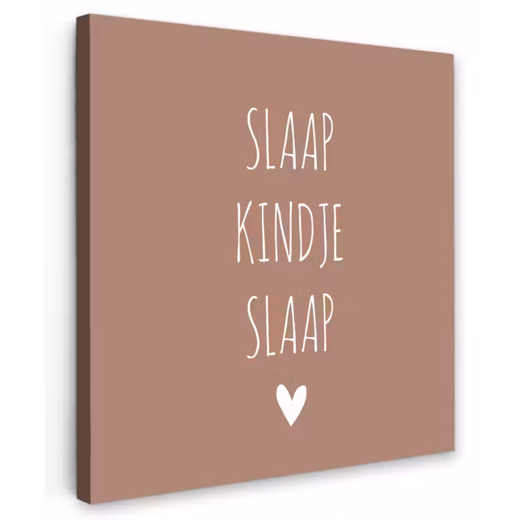 Slaap kindje slaap - Quotes - Spreuken Tuinposter op houten frame 2 cm dik middel -3d