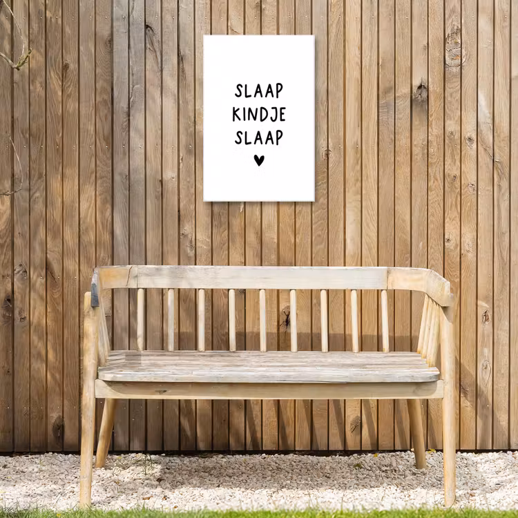 Slaap kindje slaap - Spreuken - Quotes Tuinposter op houten frame 2 cm dik klein -sfeer4