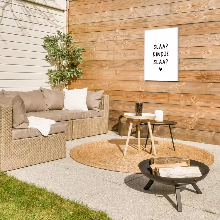 Slaap kindje slaap - Spreuken - Quotes Tuinposter op houten frame 2 cm dik klein -sfeer2