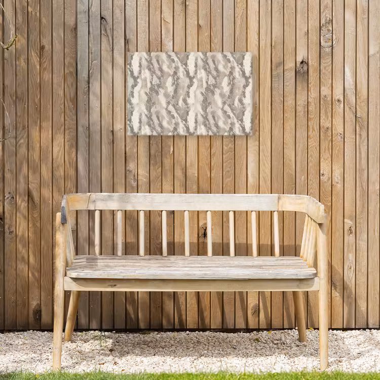 Slang - Patroon - Taupe Tuinposter op houten frame 2 cm dik klein 845 -sfeer4