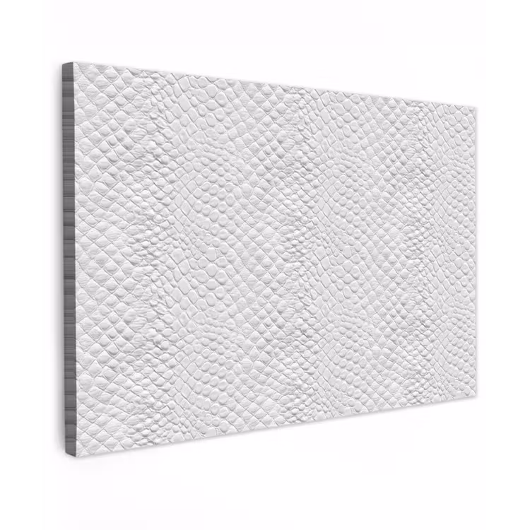 Slang - Patroon - Wit Tuinposter op houten frame 2 cm dik klein 845 -3d
