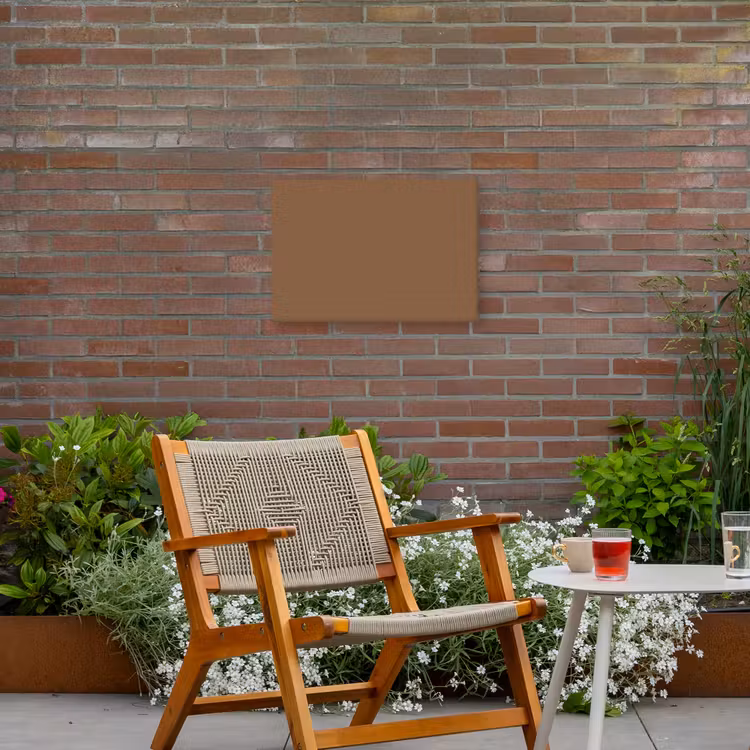 Soft - Walnut - Bruin Tuinposter op houten frame 2 cm dik klein 845 -sfeer3