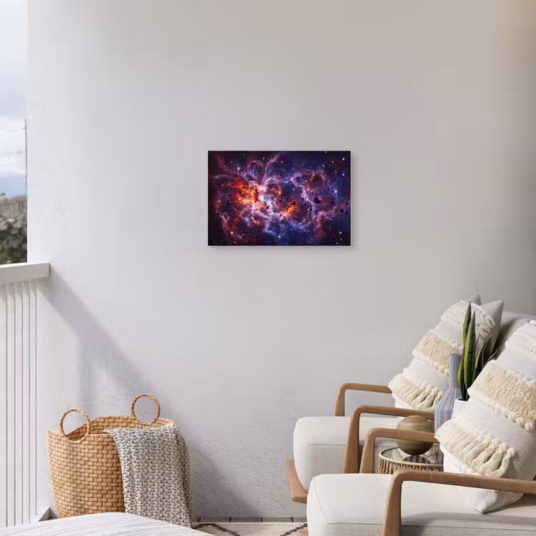 Space - Stars - Abstract - Colorful Tuinposter op houten frame 2 cm dik klein -sfeer1