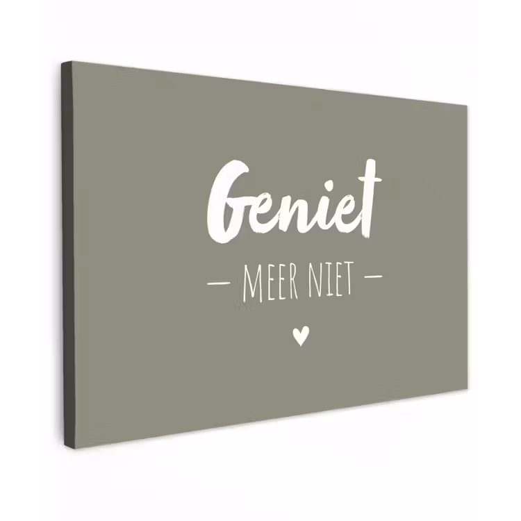 Spreuken - Geniet meer niet - Zomer - Tekst - Genieten Tuinposter op houten frame 2 cm dik klein -3d