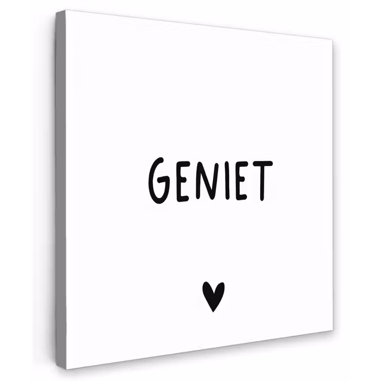 Spreuken - Geniet - Quotes Tuinposter op houten frame 2 cm dik middel -3d
