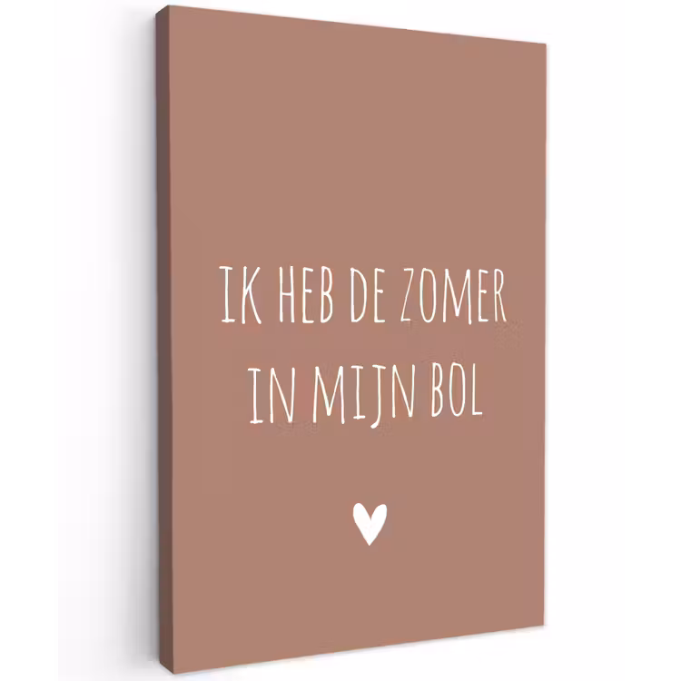 Spreuken - Ik heb de zomer in mijn bol - Quotes - André Hazes Tuinposter op houten frame 2 cm dik klein -3d
