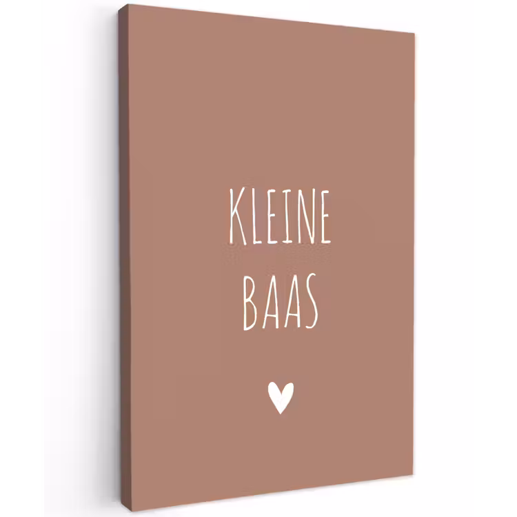 Spreuken - Kleine baas - Quotes Tuinposter op houten frame 2 cm dik klein -3d