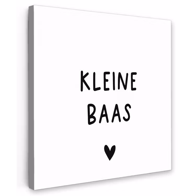 Spreuken - Kleine baas - Quotes Tuinposter op houten frame 2 cm dik middel -3d