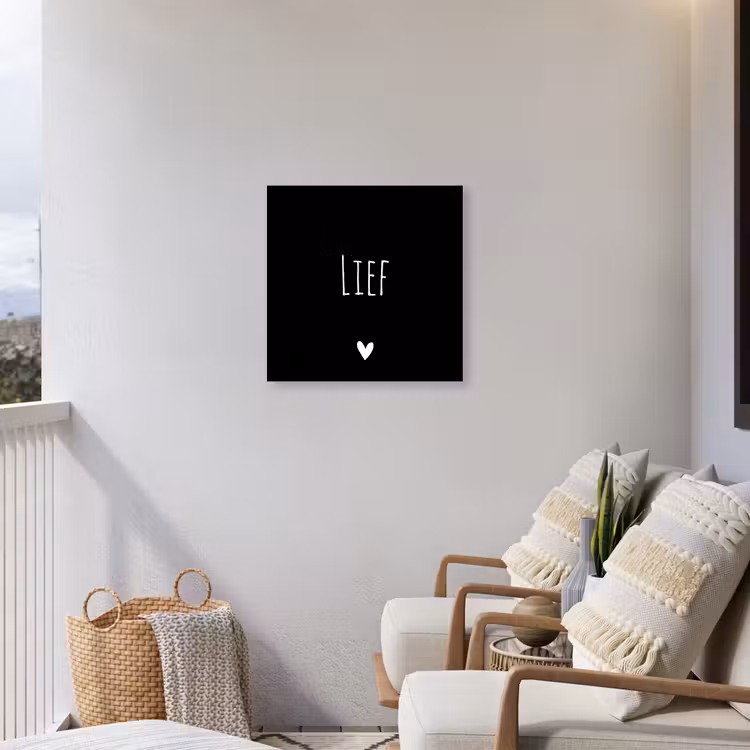 Spreuken - Lief - Quotes Tuinposter op houten frame 2 cm dik middel -sfeer1