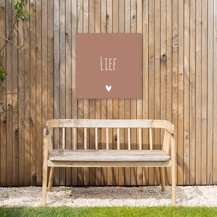 Spreuken - Lief - Quotes Tuinposter op houten frame 2 cm dik middel -sfeer4