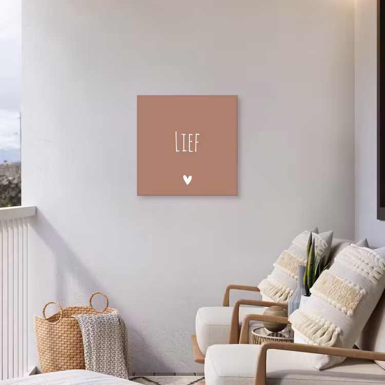 Spreuken - Lief - Quotes Tuinposter op houten frame 2 cm dik middel -sfeer1
