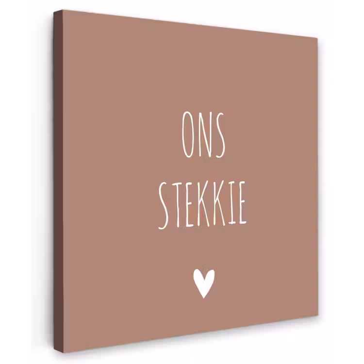 Spreuken - Ons stekkie - Quotes Tuinposter op houten frame 2 cm dik middel -3d
