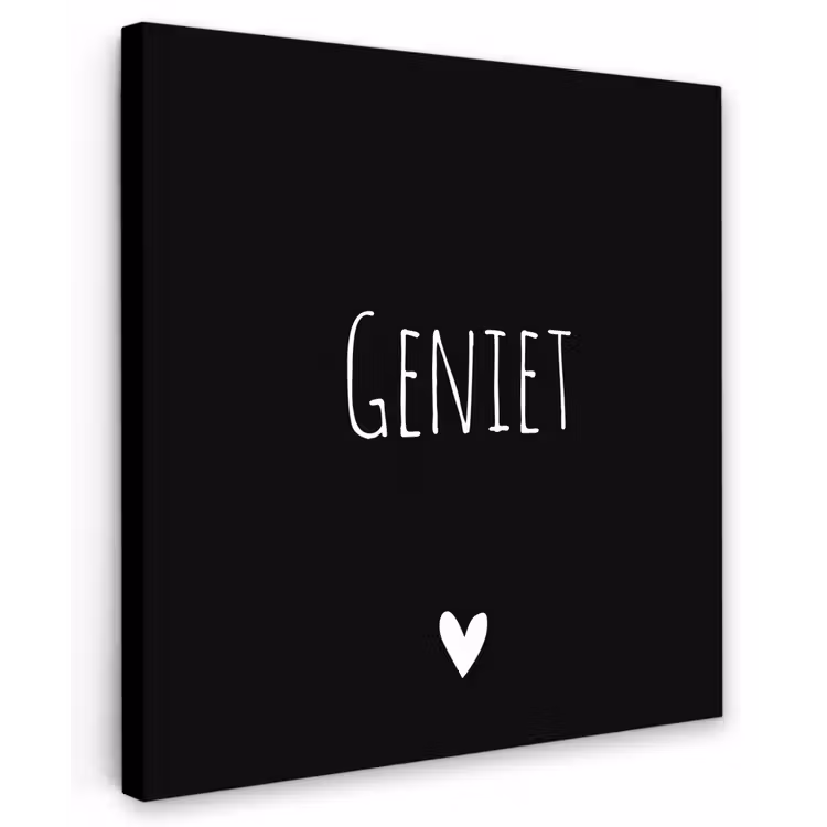 Spreuken - Quotes - Geniet Tuinposter op houten frame 2 cm dik middel -3d