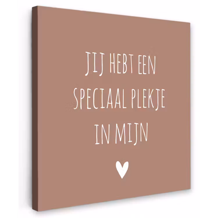 Spreuken - Quotes - Jij hebt een speciaal plekje in mijn hart Tuinposter op houten frame 2 cm dik middel -3d