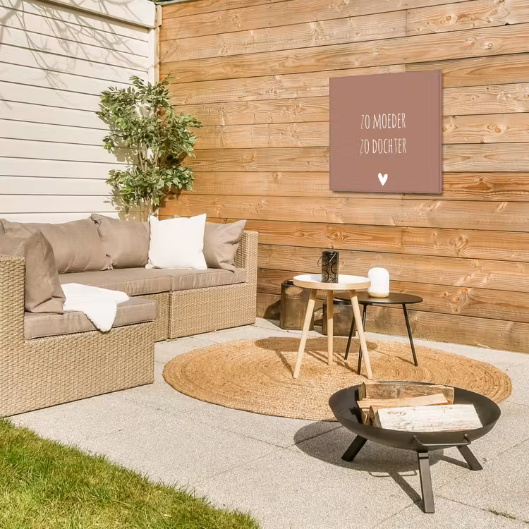 Spreuken - Zo moeder zo dochter - Mama - Dochter - Quotes Tuinposter op houten frame 2 cm dik middel -sfeer2