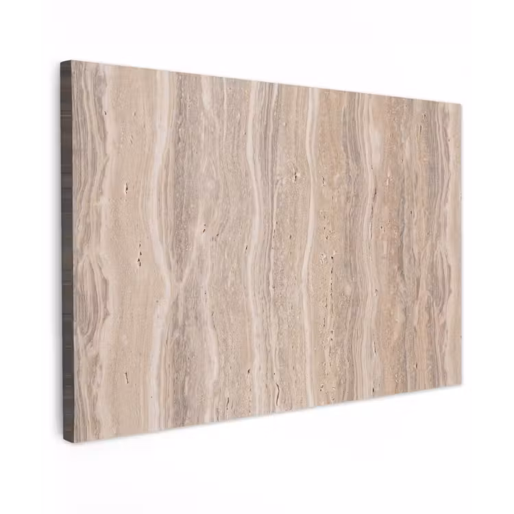 Steen - Patroon - Textuur - Natuurlijk - Beige Tuinposter op houten frame 2 cm dik klein -3d