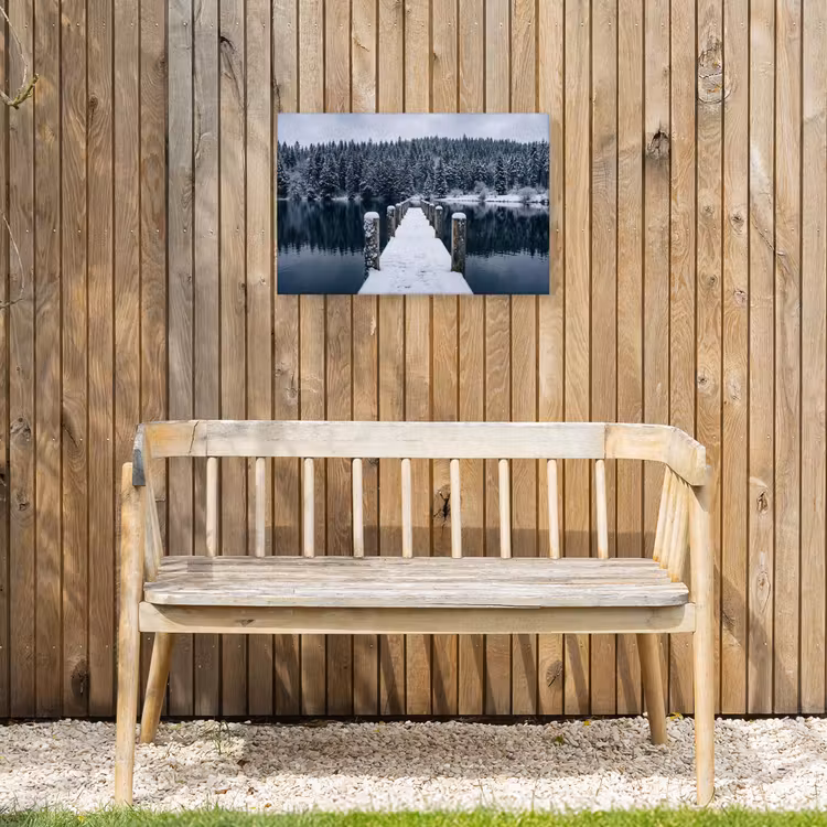 Steiger - Meer - Sneeuw - Bergen - Rustgevend Tuinposter op houten frame 2 cm dik klein -sfeer4