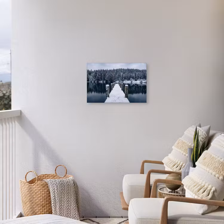 Steiger - Meer - Sneeuw - Bergen - Rustgevend Tuinposter op houten frame 2 cm dik klein -sfeer1