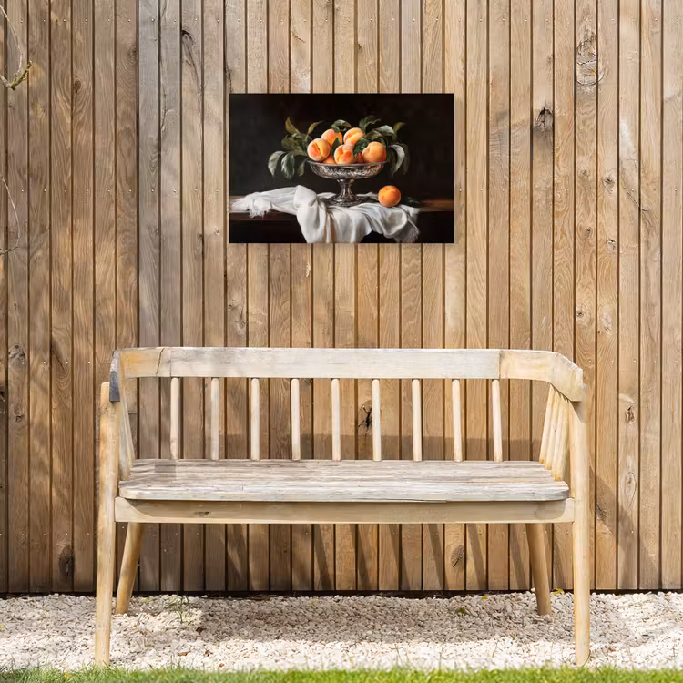 Stilleven - Perziken - Vintage Tuinposter op houten frame 2 cm dik klein -sfeer4