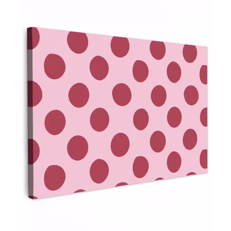 Stippen - Patroon - Bordeaux Tuinposter op houten frame 2 cm dik klein 845 -3d