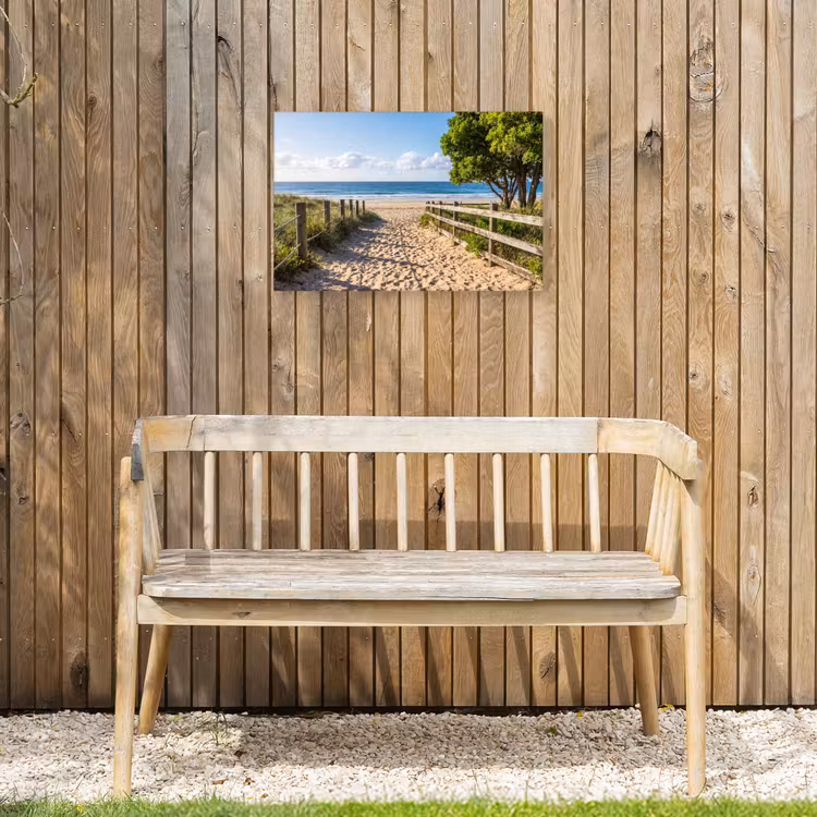 Strand - Zandpad - Oceaan - Natuur Tuinposter op houten frame 2 cm dik klein -sfeer4