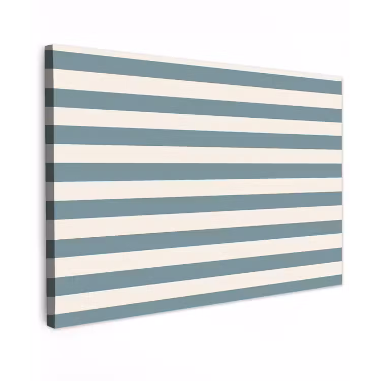Strepen - Modern - Blauw Tuinposter op houten frame 2 cm dik klein 845 -3d