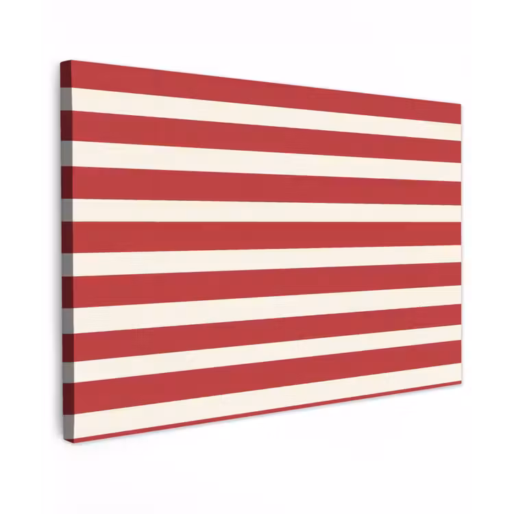 Strepen - Patroon - Rood Tuinposter op houten frame 2 cm dik klein 845 -3d