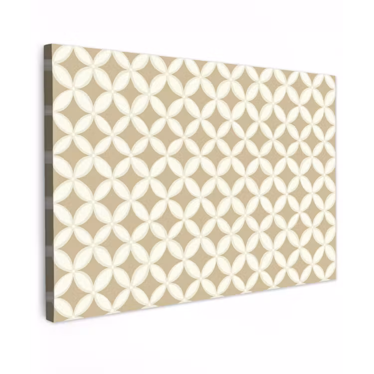 Symmetrisch - Motief - Beige Tuinposter op houten frame 2 cm dik klein 845 -3d