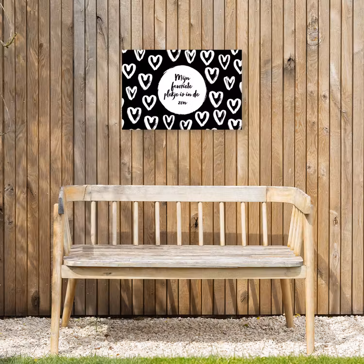 Tekst - Mijn favoriete plekje is in de zon - Quotes - Zomer - Zon Tuinposter op houten frame 2 cm dik klein -sfeer4